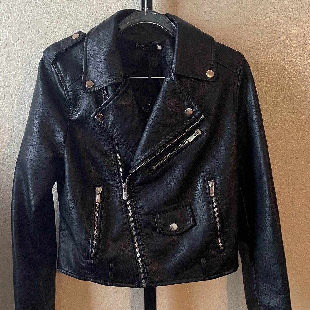 Black Faux Leather Jacket